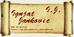 Ignjat Janković vizit kartica